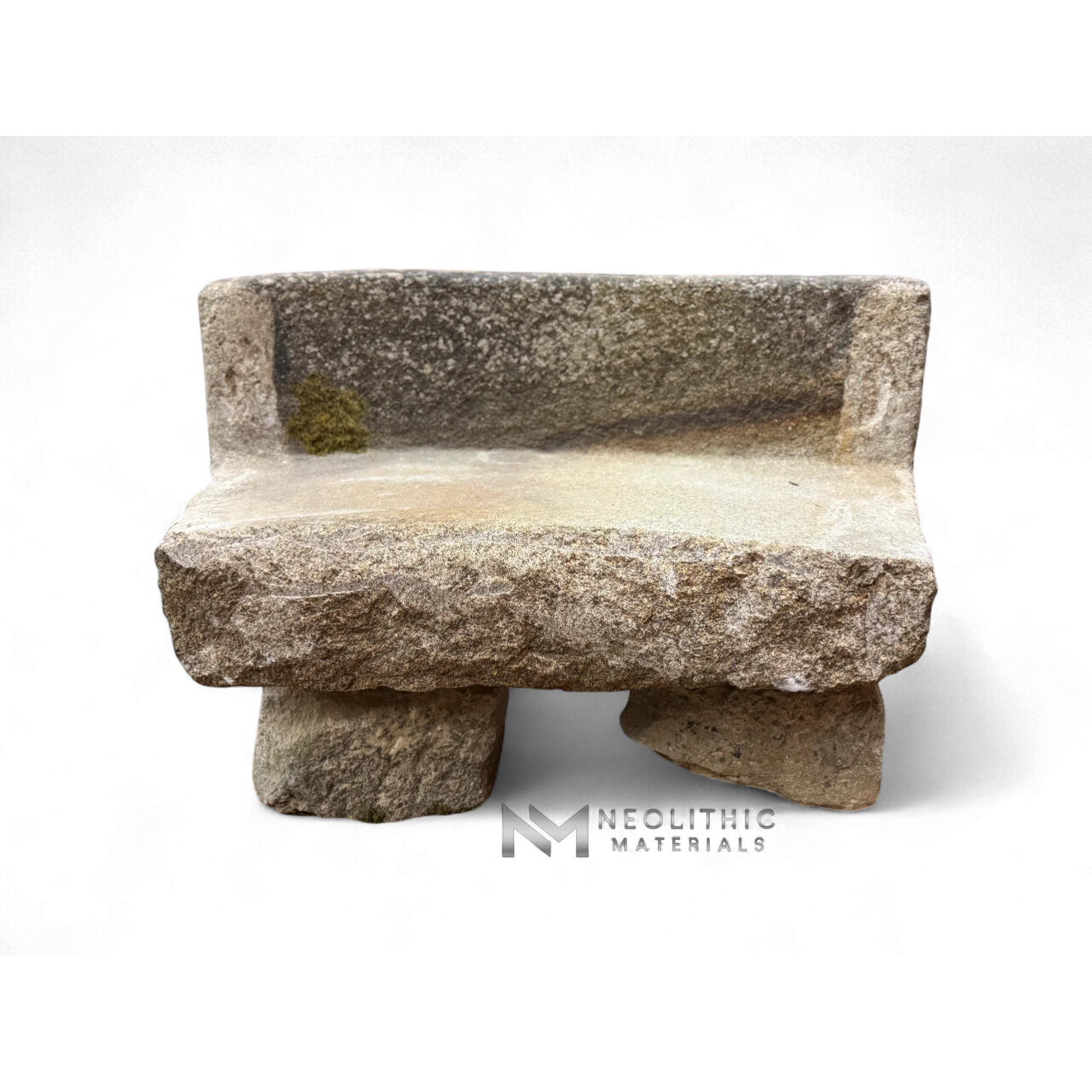 French Antique Granite Stone Mill used as Bench